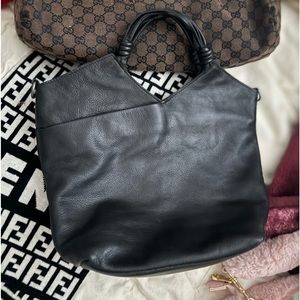 Latico black leather handbag